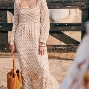 NWOT Sezane Lina Maxi Dress Tulip Print